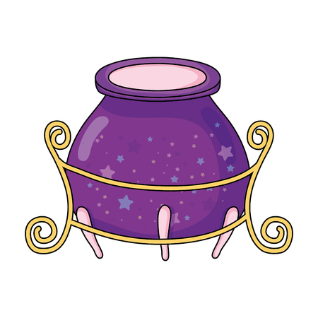 magic witch cauldron icon vector illustration designのイラスト素材