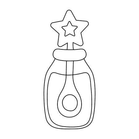 magic potion bottle icon vector illustration designのイラスト素材