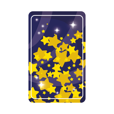 divination card with stars vector illustration designのイラスト素材