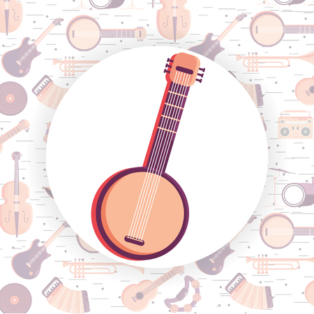 music instrument cartoon vector illustration graphic designのイラスト素材