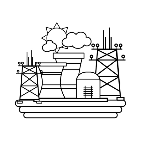 sustainable energy icons sun electrical nuclear vector illustration graphic designのイラスト素材
