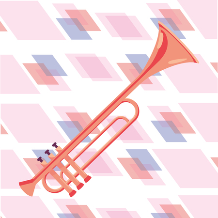 trumpet isolated icon pop art vector illustration graphic designのイラスト素材