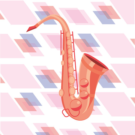 saxophone isolated icon pop art vector illustration graphic designのイラスト素材