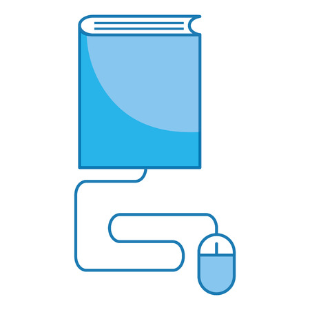 book and mouse vector illustration graphic designのイラスト素材