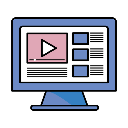 computer video icon vector illustration graphic designのイラスト素材