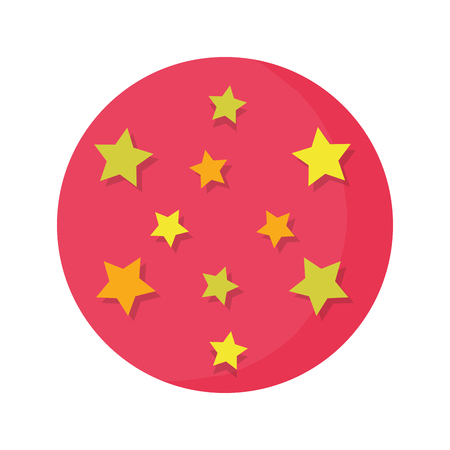 circus balloon plastic with stars vector illustration designのイラスト素材