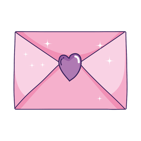 envelope with heart icon vector illustration designのイラスト素材
