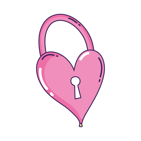 padlock with heart love icon vector illustration designのイラスト素材