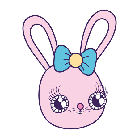 cute rabbit girl valentines day vector illustration designのイラスト素材
