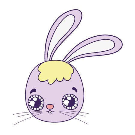 cute rabbit valentines day card vector illustration designのイラスト素材