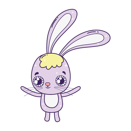 cute rabbit valentines day card vector illustration designのイラスト素材