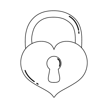 padlock with heart love icon vector illustration designのイラスト素材