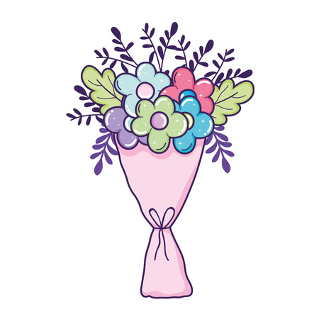 bouquet of flowers icon vector illustration designのイラスト素材
