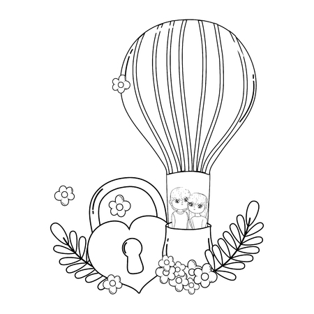 padlock with heart love icon vector illustration designのイラスト素材