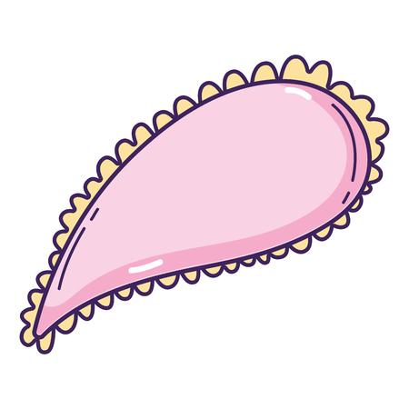 speech bubble with lace vector illustration designのイラスト素材