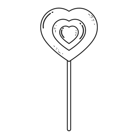 Heart shaped party balloon vector illustration designのイラスト素材