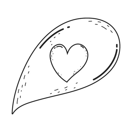 speech bubble with heart vector illustration designのイラスト素材