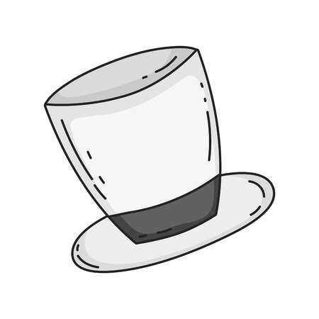cute top hat icon vector illustration designのイラスト素材