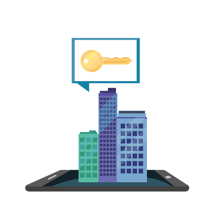 real state buildings cartoon vector illustration graphic designのイラスト素材