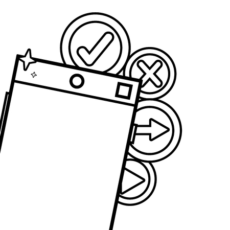 technology computing smartphone cartoon vector illustration graphic designのイラスト素材