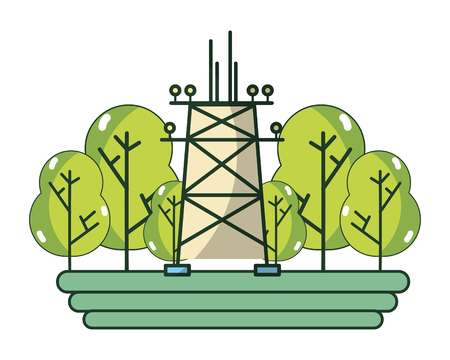 green energy industry cartoon vector illustration graphic designのイラスト素材