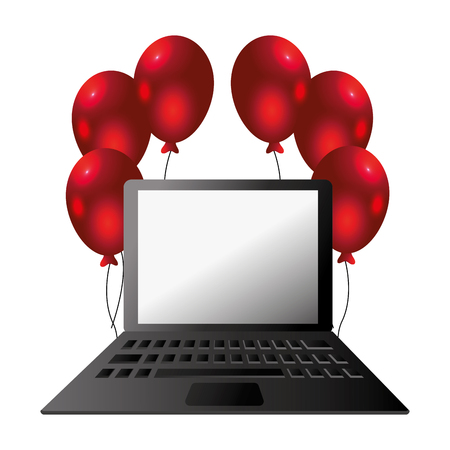 laptop gift cartoon vector illustration graphic designのイラスト素材