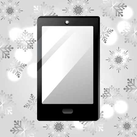 smartphone gift cartoon vector illustration graphic designのイラスト素材