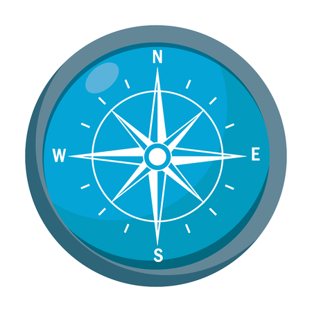 blue compass isolated white background icon vector illustration graphic designのイラスト素材