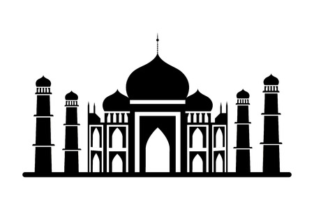 taj mahal iconのイラスト素材