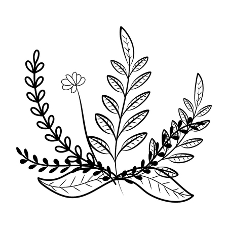 flowers wreath cartoon vector illustration graphic designのイラスト素材