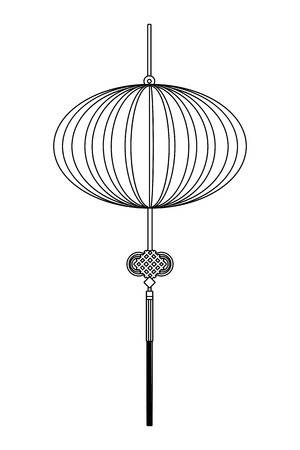 asian paper lantern cartoon vector illustration graphic designのイラスト素材