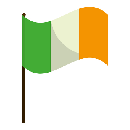 ireland flag cartoon vector illustration graphic designのイラスト素材