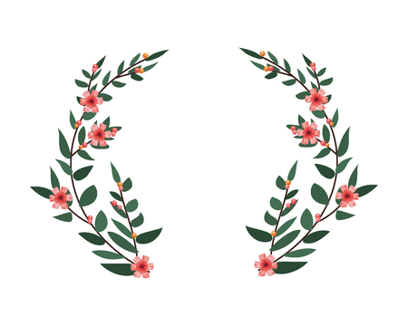 laurel branches crown vector illustration graphic designのイラスト素材