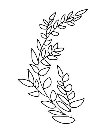 laurel branches icon vector illustration graphic designのイラスト素材