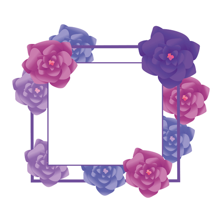 flower arrangement frame vector illustration graphic designのイラスト素材