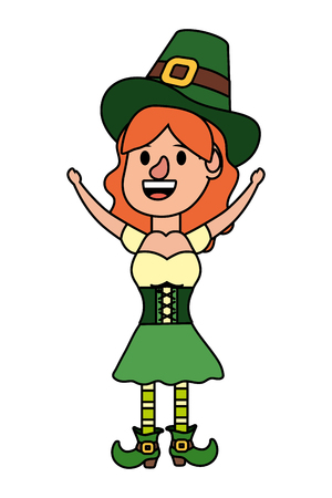 leprechaun female avatar vector illustration graphic designのイラスト素材