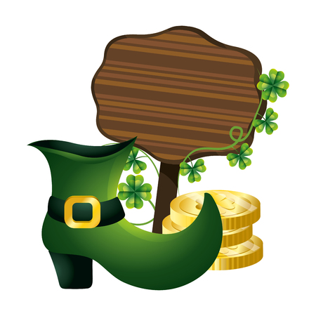 coin gold shoe vector illustrationのイラスト素材