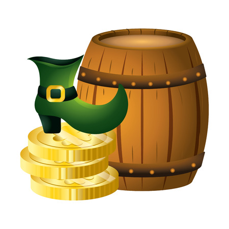 coin gold shoe vector illustrationのイラスト素材