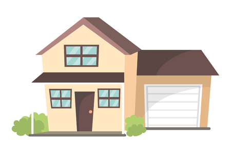 real state cartoon vector illustration graphic designのイラスト素材