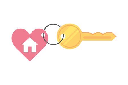 house key cartoon vector illustration graphic designのイラスト素材