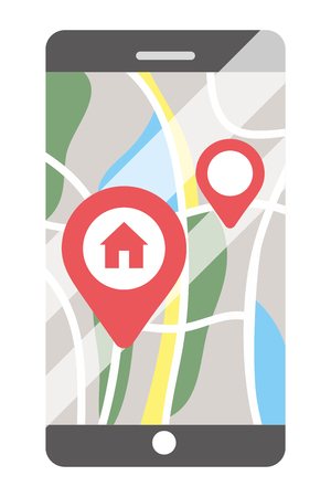 technology smartphone cartoon vector illustration graphic designのイラスト素材