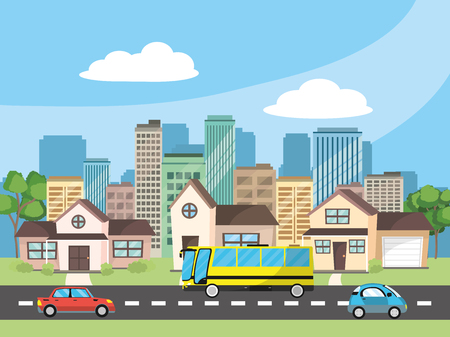 real state cartoon vector illustration graphic designのイラスト素材