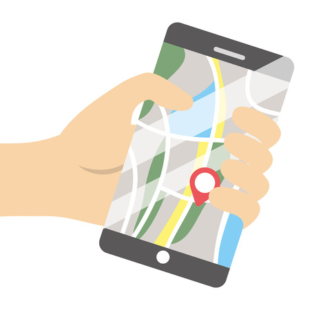 technology smartphone cartoon vector illustration graphic designのイラスト素材