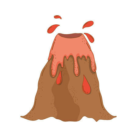 volcano prehistoric isolated icon vector illustration designのイラスト素材