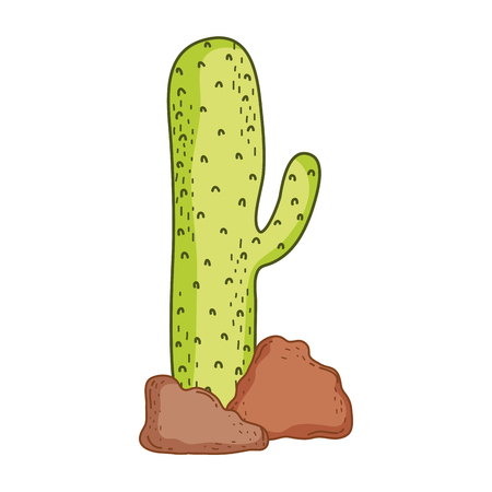 cute cactus plant icon vector illustration designのイラスト素材