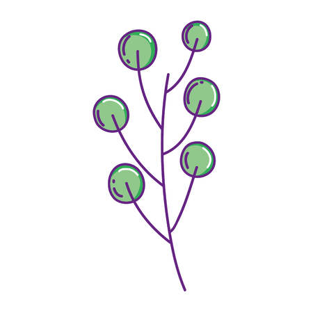 branch with leafs plant vector illustration designのイラスト素材