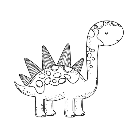cute apatosaurus character icon vector illustration designのイラスト素材