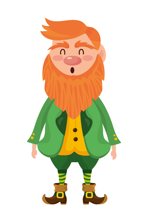 leprechaun beard dwarf vector illustrationのイラスト素材