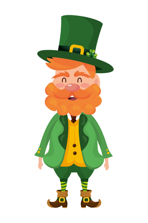 leprechaun beard dwarf vector illustrationのイラスト素材