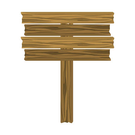 wooden road sign vector illustrationのイラスト素材